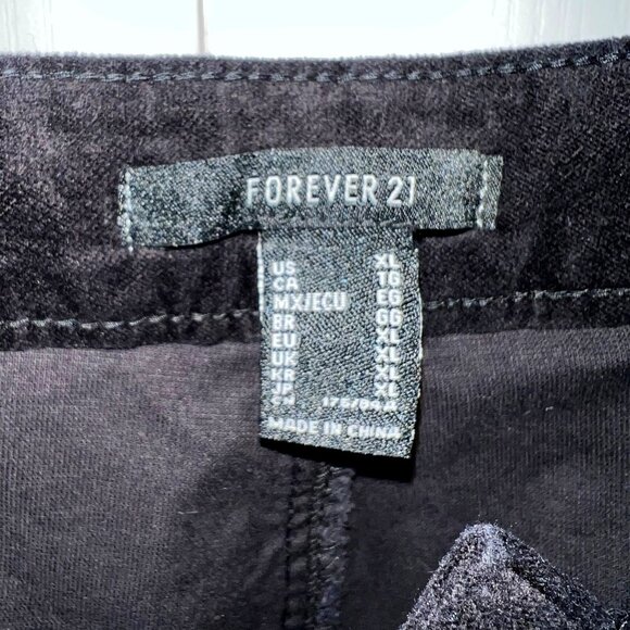 Forever 21-XLarge Velvety Distressed Hippie Fringed High Waisted Jeans/Pants - Picture 14 of 15